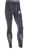 Штани дитячі компресійні із захистом паха і липучками Blue Sports Compression pant with cup