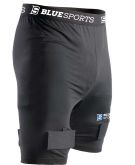 Шорти компресійні із захистом паху та липучками Blue Sports Jock Shorts Compression