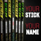 Нанесення прінтером імені на хокейних ключках CCM Hockey Stick Name Bar Printer